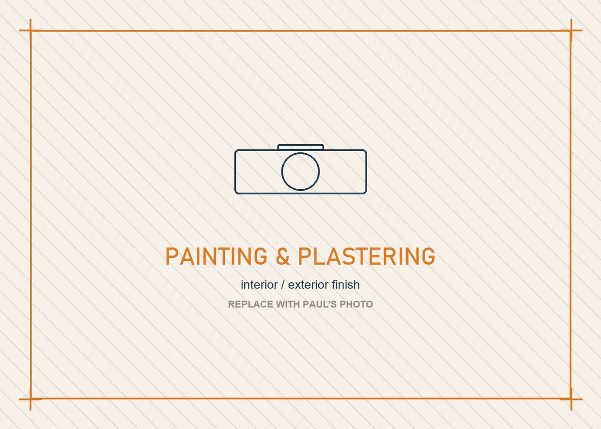 Painting and plastering work (photo slot)